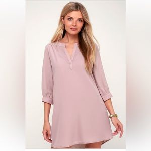Lulus High Line Mauve Shift Dress